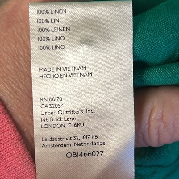 Maeve Anthropologie Womens Green Button Down Shirt Ruched Long Sleeve Md pocket‎ - Picture 3 of 9